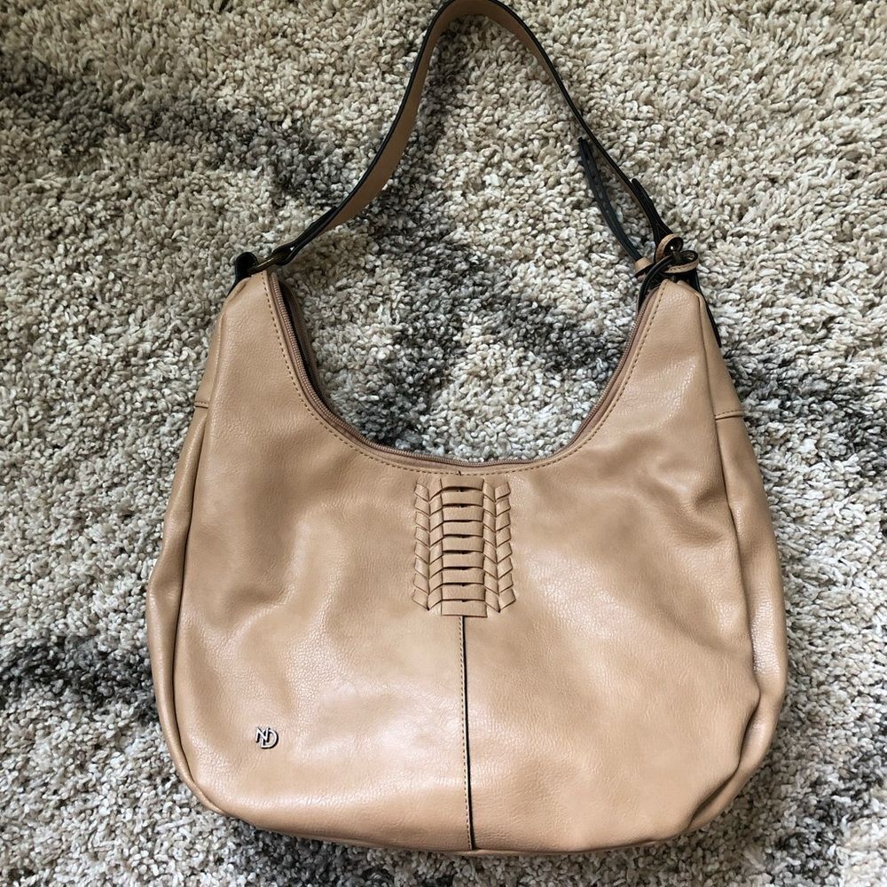 ND New Directions Tan Beige Hobo Shoulder Bag Purse